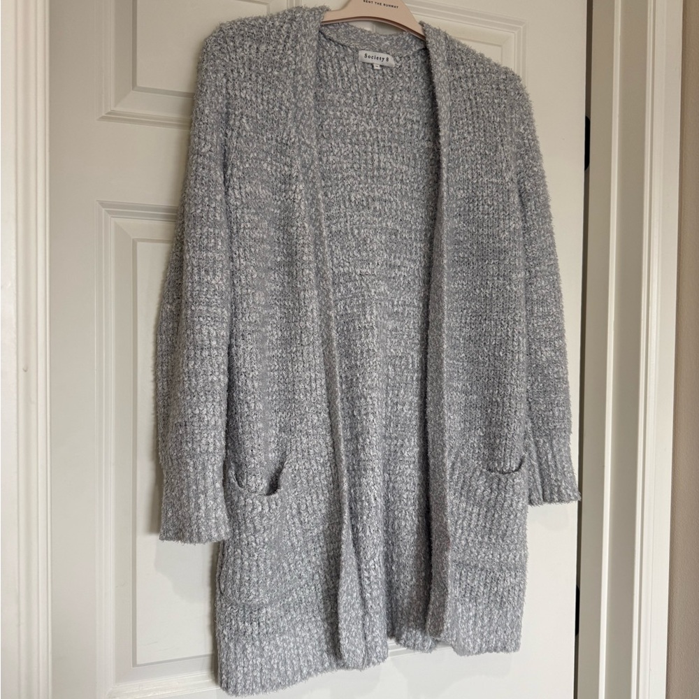 Society 8 Light Gray Cardigan